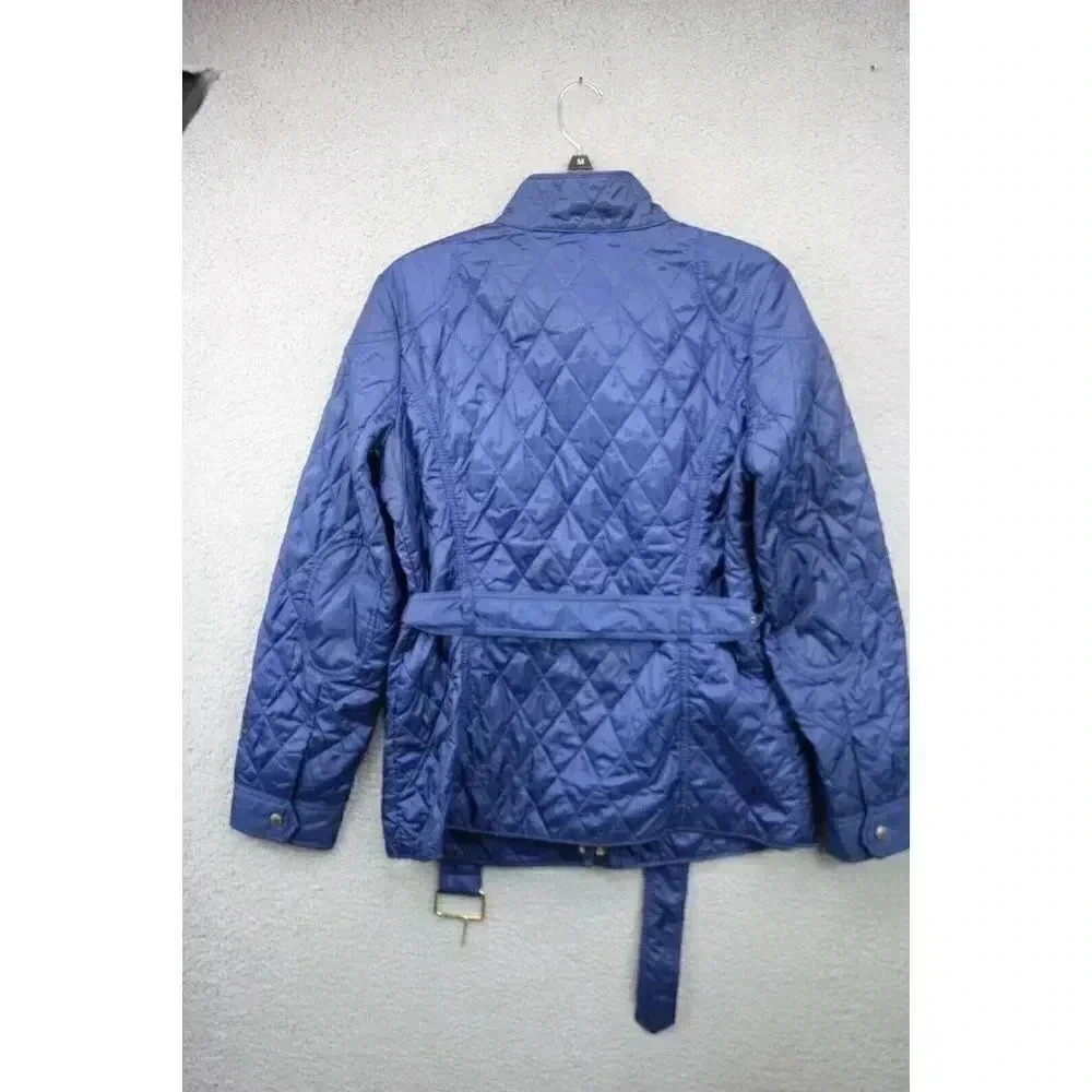 Banana Republic Full Zip Women's Quilted Utility Jacket-Medium-Belted-Pockets - Picture 9 of 15